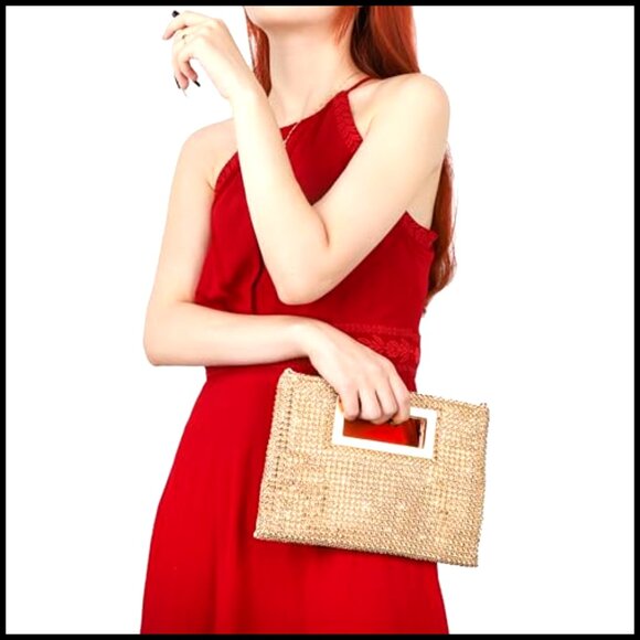 Sparkly Crystal Rhinestone Evening Clutch Elegant Formal Wedding Party Purse